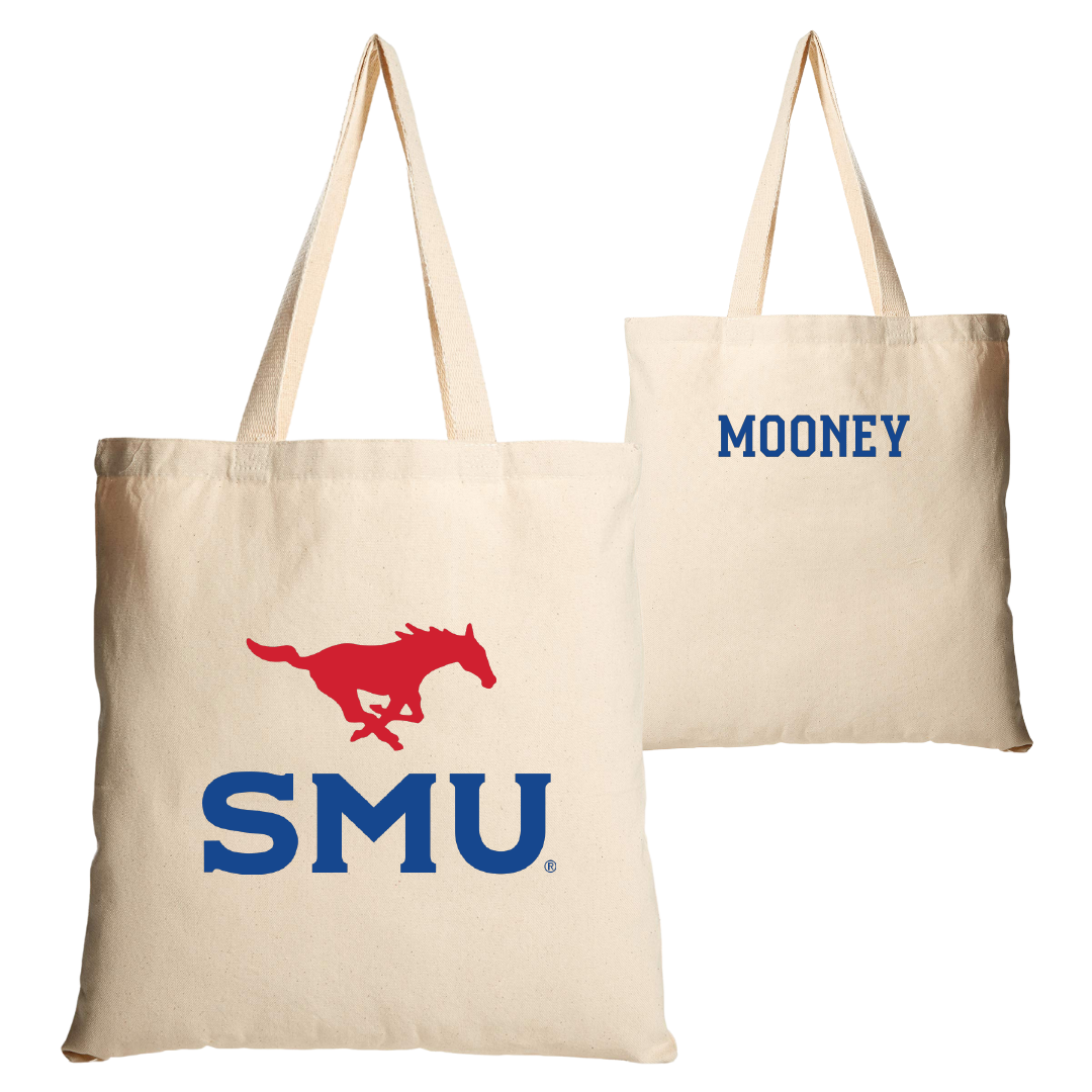 Southern Methodist University Equestrian Tan Canvas Tote Bag - Aedan Mooney