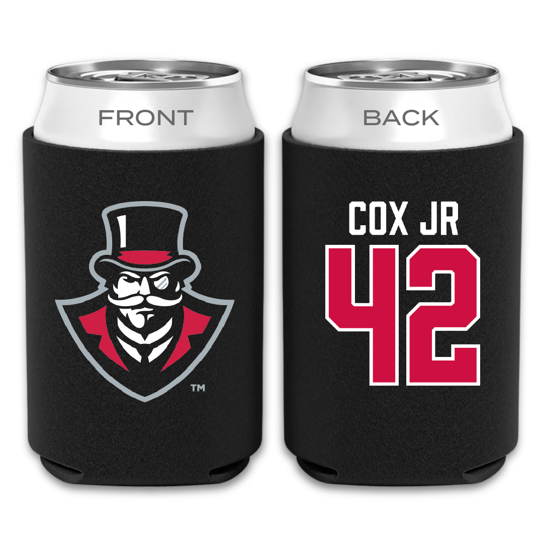 Austin Peay State University Football Black Can Cooler - #42 TJ Cox Jr