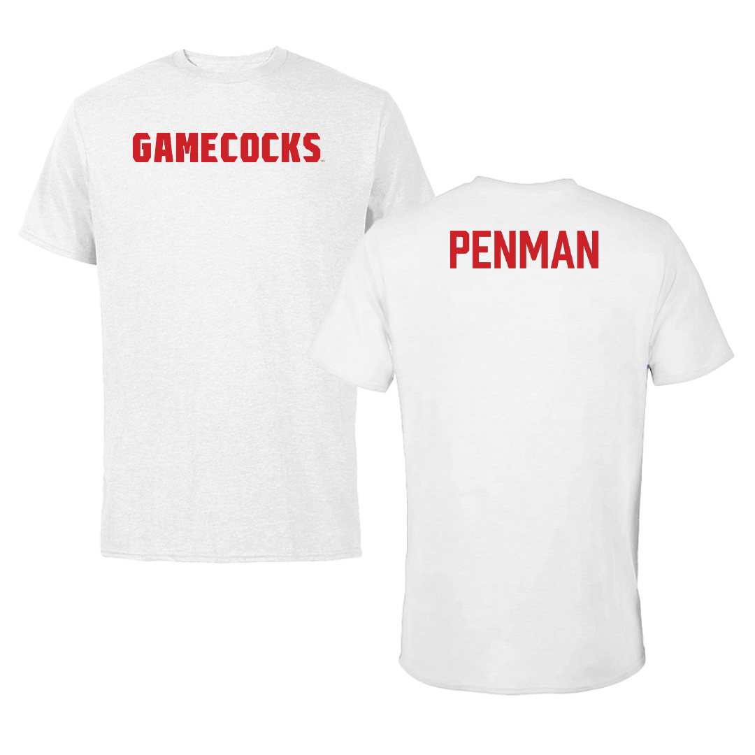 Jacksonville State University Tennis White Performance Tee - Charlie Penman