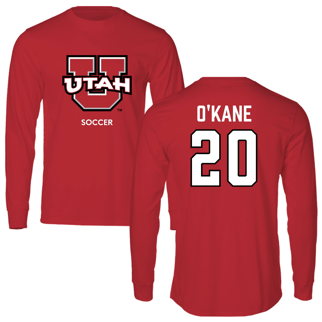 University of Utah Soccer (W) Red Utes Long Sleeve - #20 Katie O'Kane