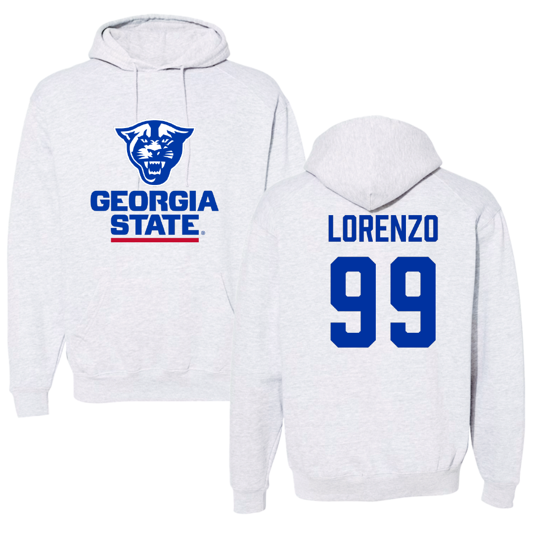 Georgia State University Football Gray Hoodie - #99 Christian Lorenzo