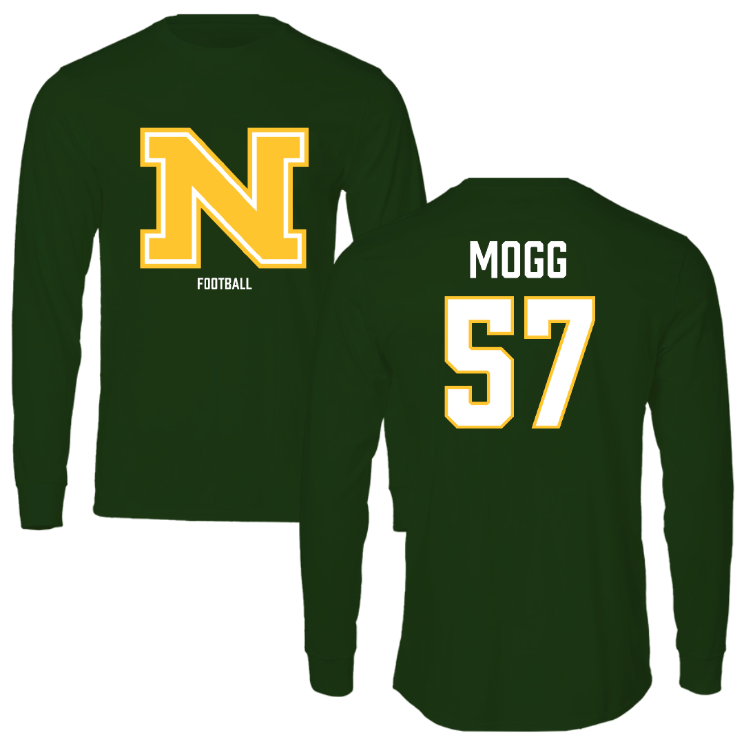 Northern Michigan University Football Forest Green Performance Long Sleeve - #57 Logan Mogg