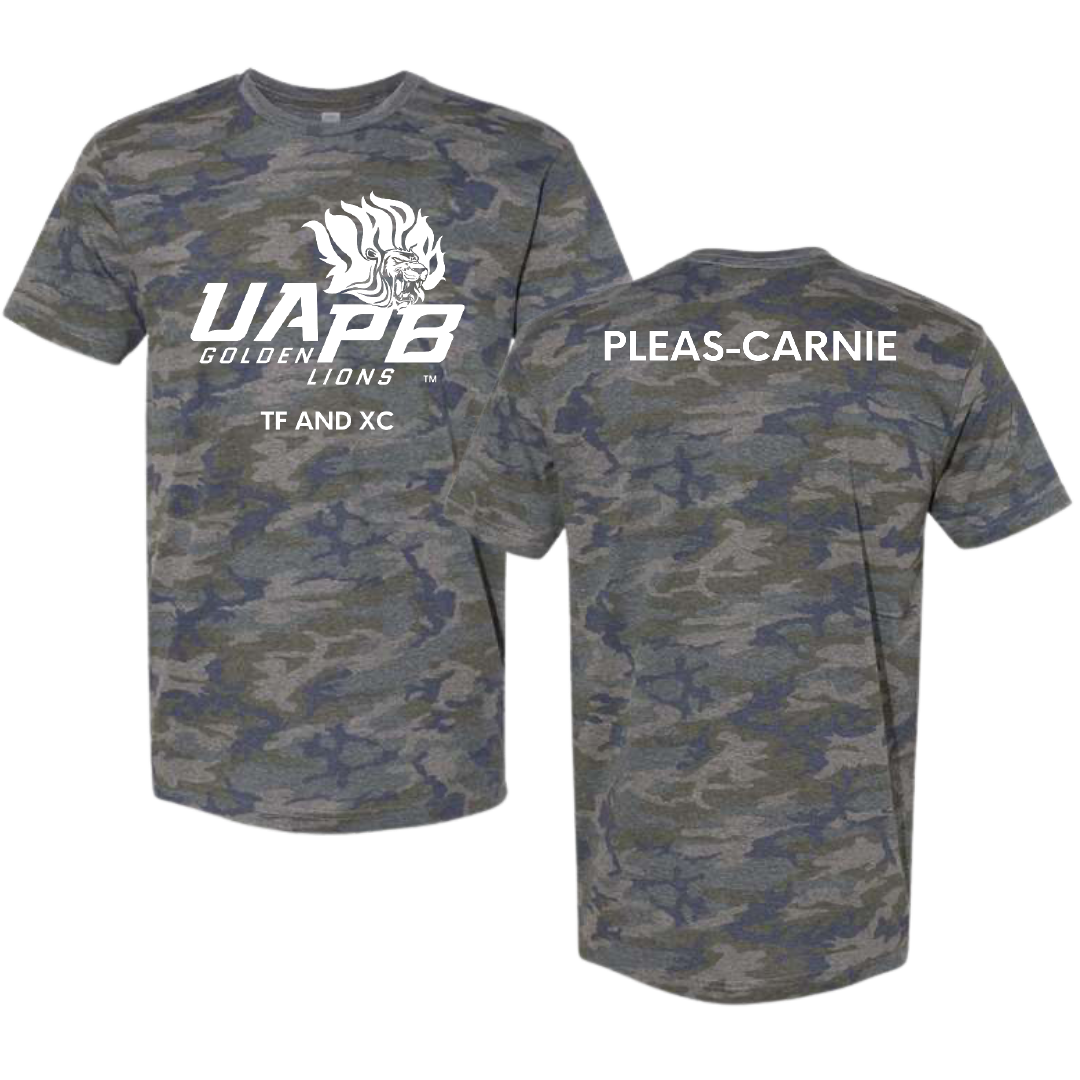 University of Arkansas-Pine Bluff TF and XC Vintage Camo Tee - Akili Pleas-Carnie