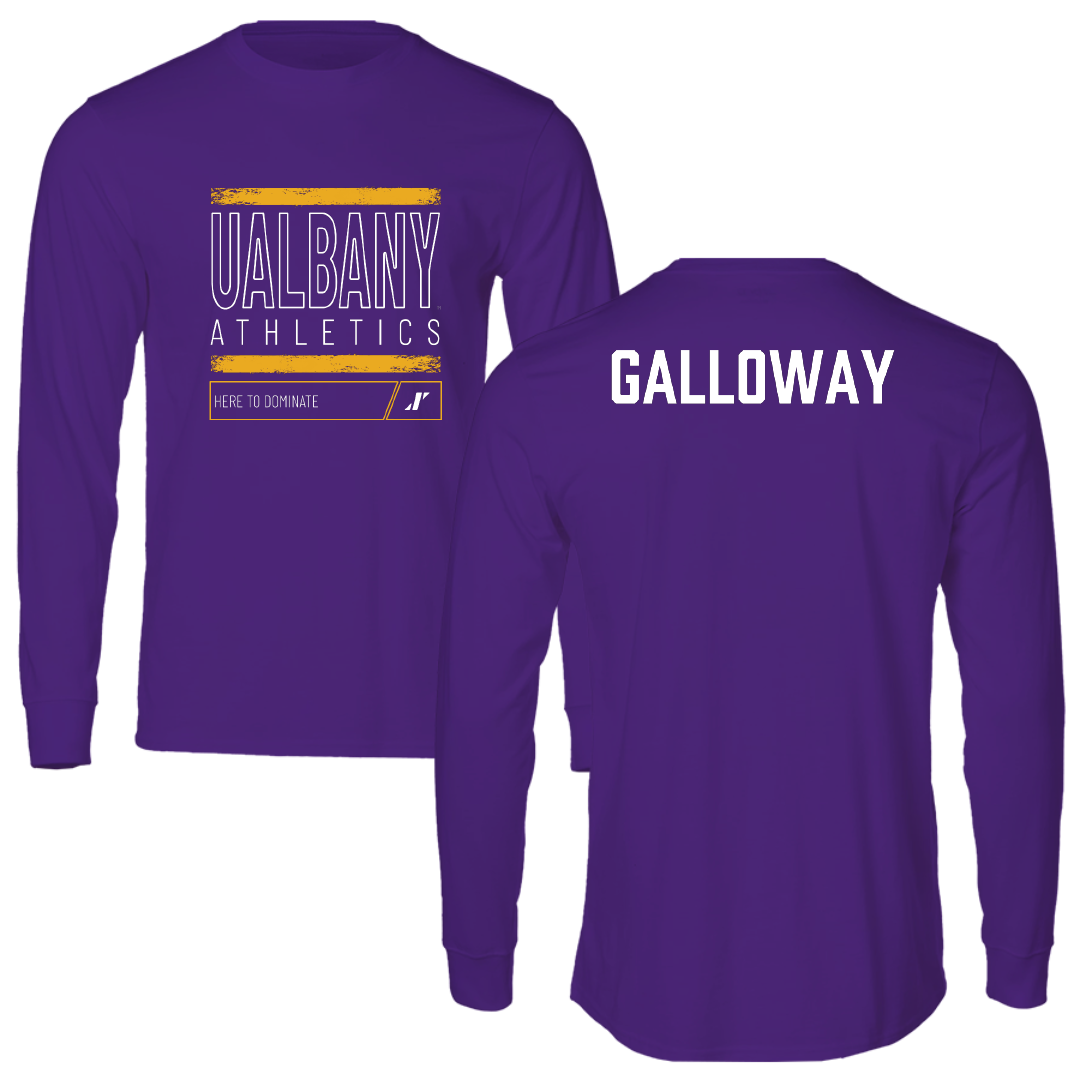 University at Albany TF and XC Purple Dominate Long Sleeve - Toni Galloway