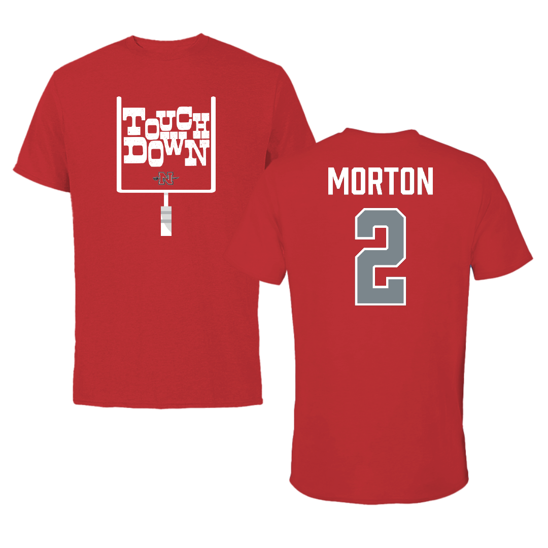 Nicholls State University Football Red Touchdown Performance Tee - #2 Tyler Morton