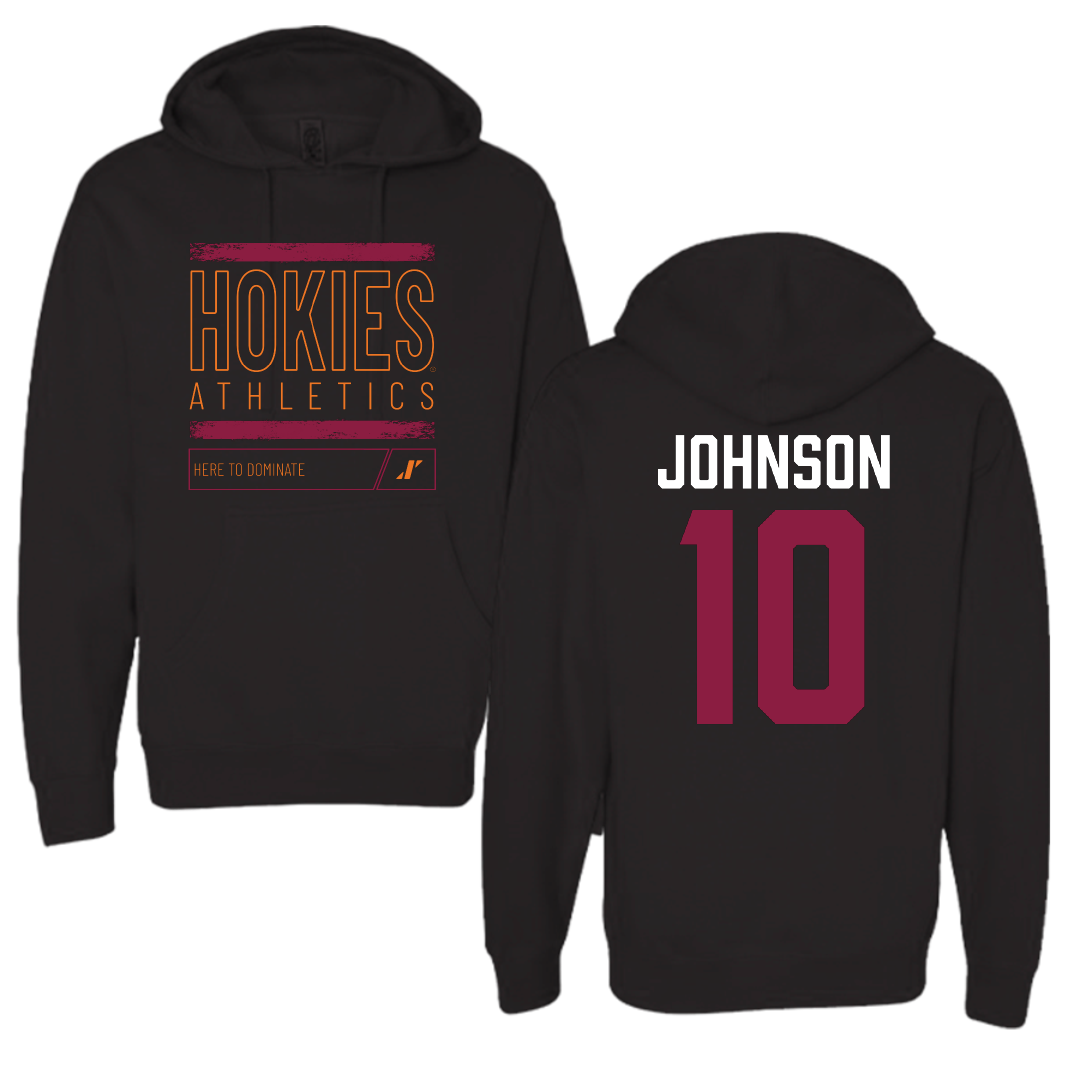 Virginia Tech Basketball Black Dominate Hoodie - #10 Tyler Johnson