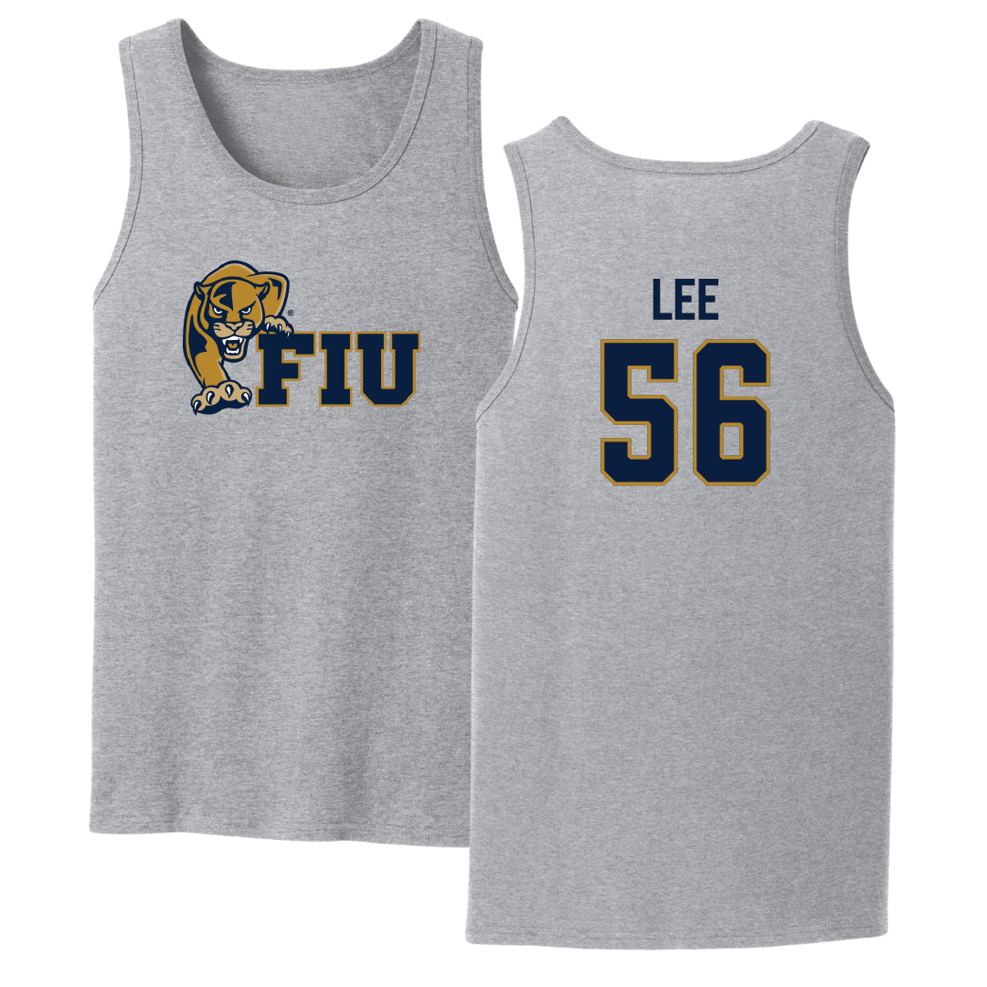 Florida International University Football Sport Gray Tank Top - #56 JaDarious Lee
