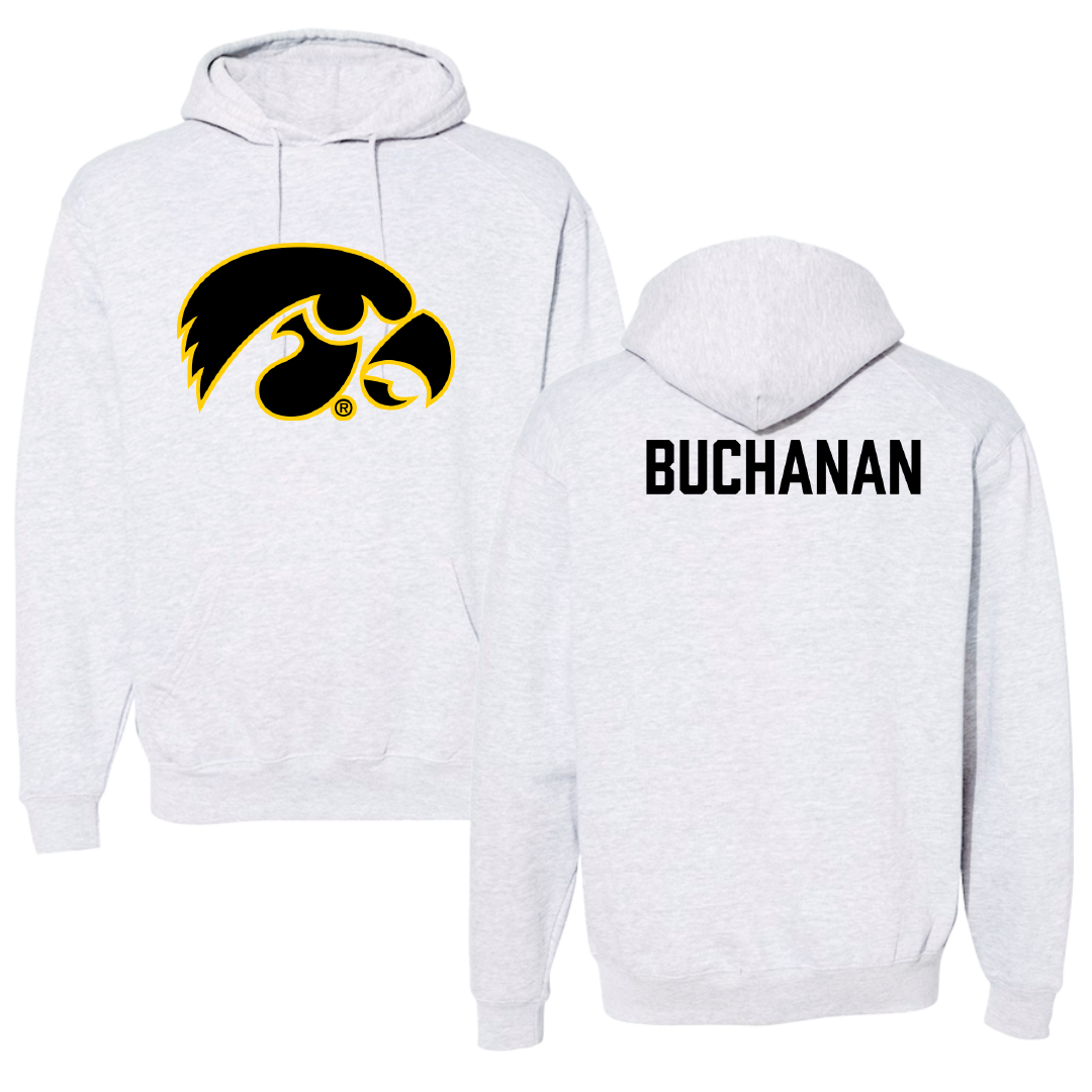 University of Iowa Wrestling Light Gray Hoodie - Stephen Buchanan