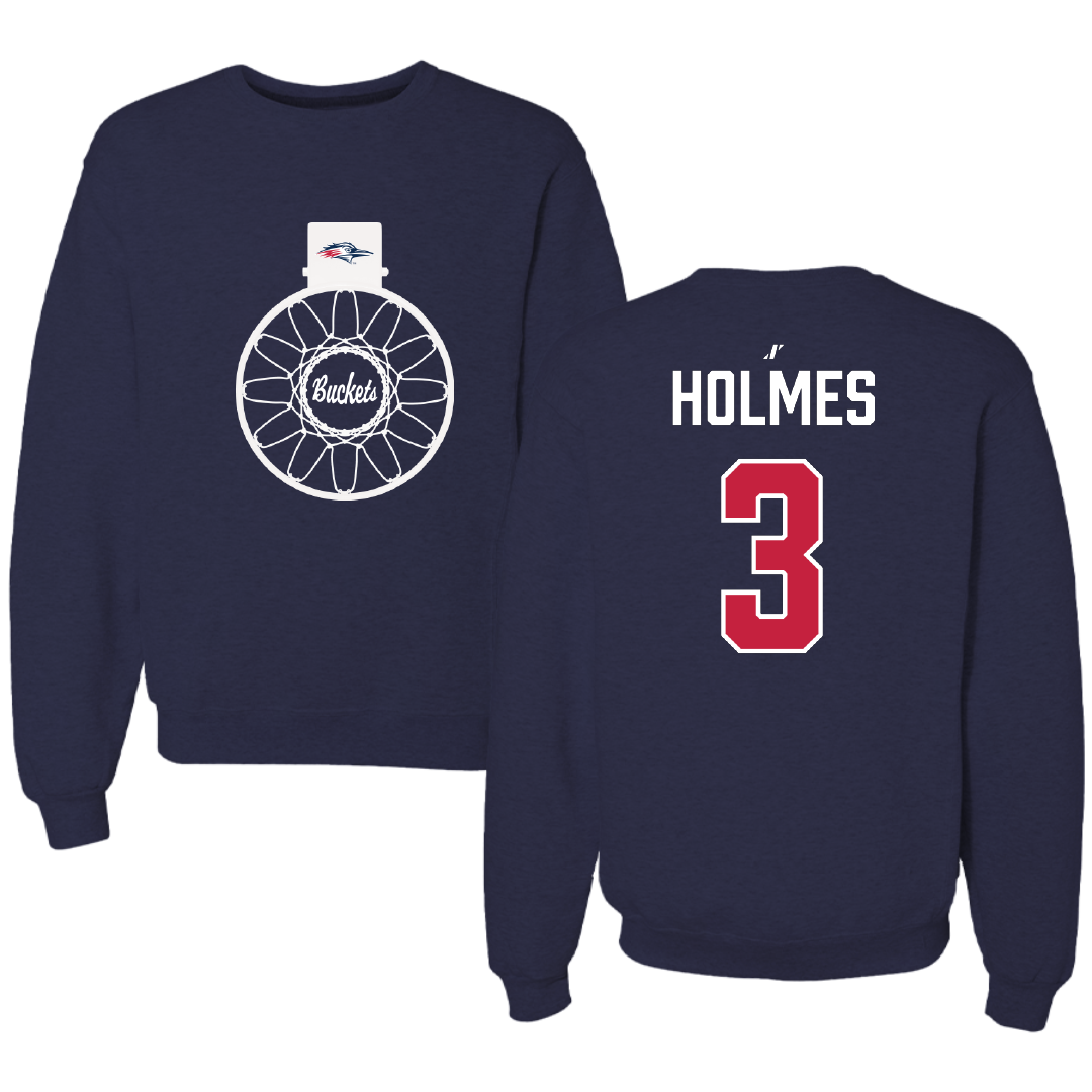 Metropolitan State University of Denver Basketball Navy Buckets Crewneck - #3 Caden Holmes