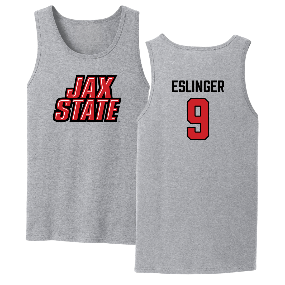 Jacksonville State University Softball Sport Gray Tank Top - #9 Jordan Eslinger