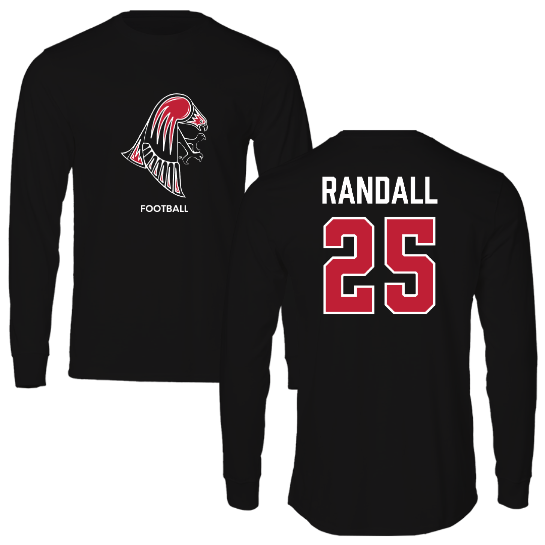 University of Wisconsin-River Falls Football Black Mascot Performance Long Sleeve - #25 Isaiah Randall