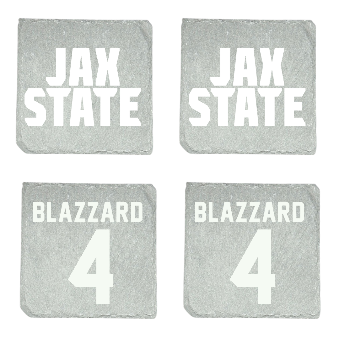 Jacksonville State University Volleyball Stone Coaster (4 Pack)  - #4 Morgan Blazzard