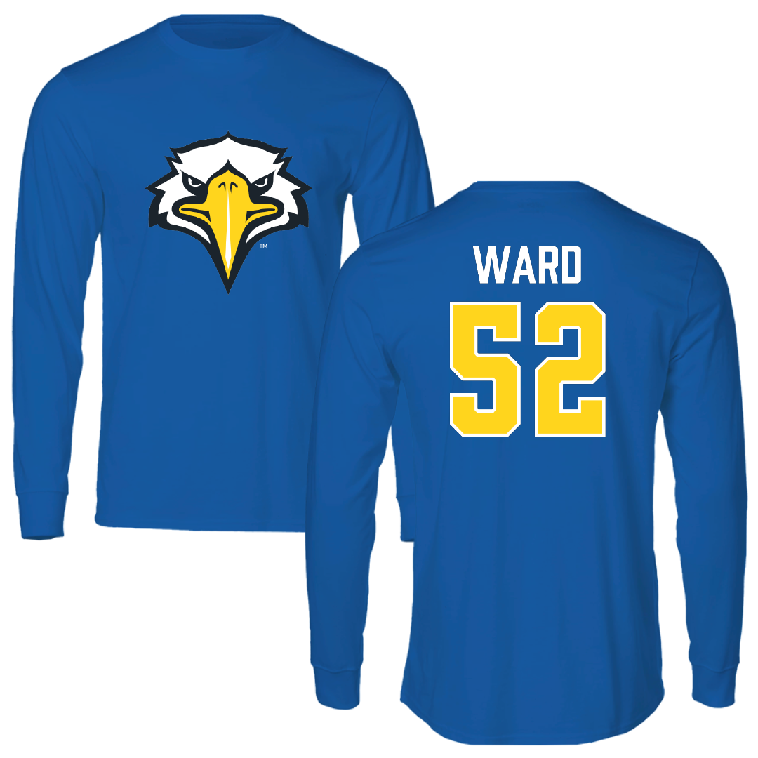Morehead State University Football Blue Performance Long Sleeve - #52 Frank Ward