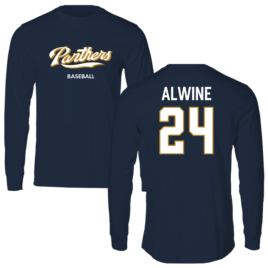 Florida International University Baseball Navy Long Sleeve - #24 Evan Alwine