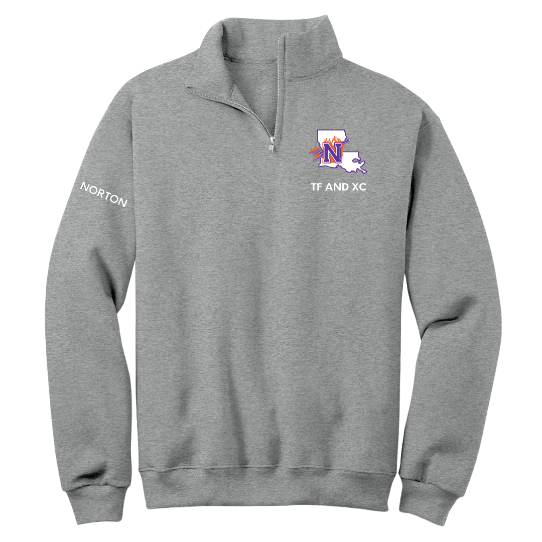 Northwestern State University TF and XC Sport Gray Quarter-Zip - Robert Norton