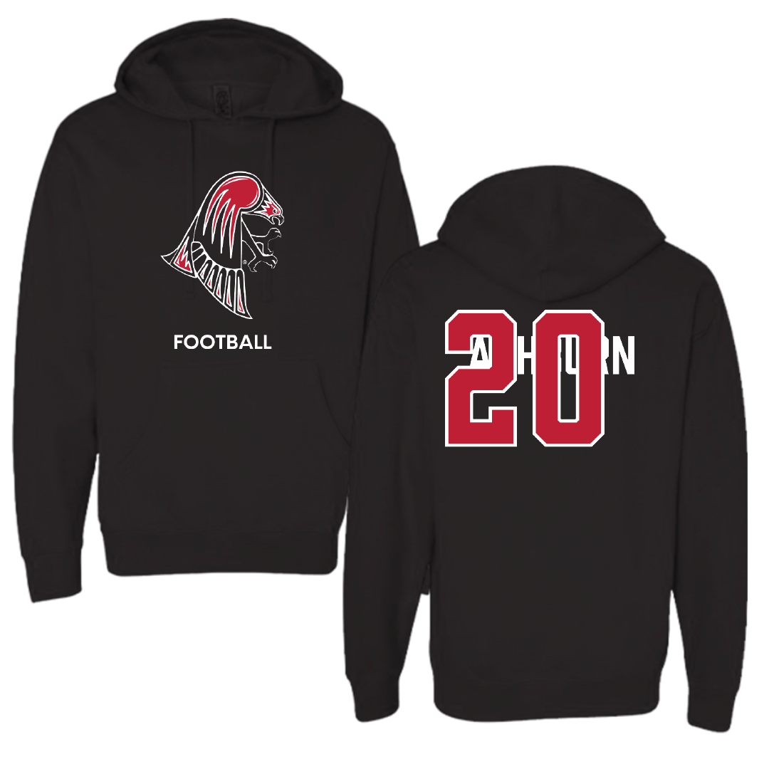 University of Wisconsin-River Falls Football Black Hoodie - #20 Riley Ashburn