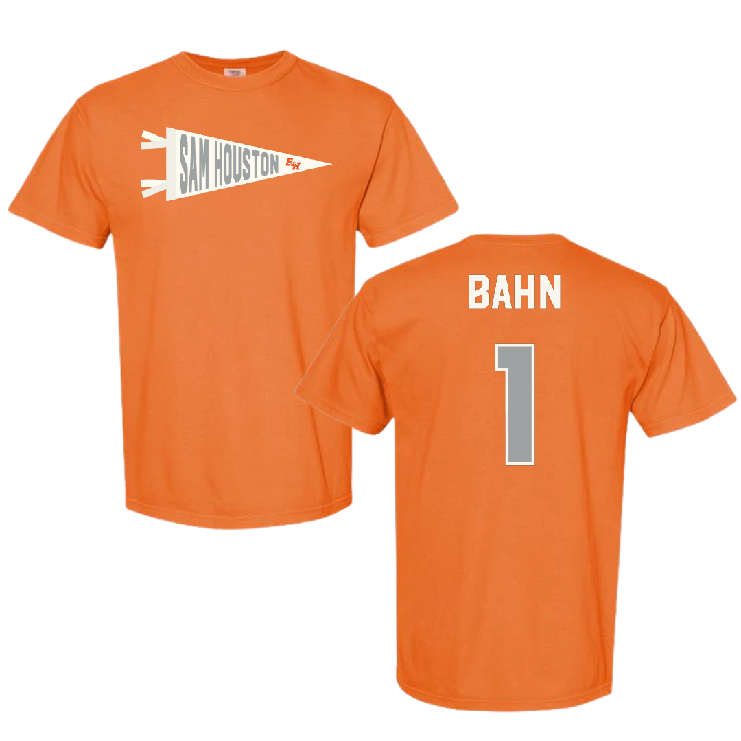 Sam Houston State University Soccer Orange Pennant Comfort Colors Tee - #1 Katie Bahn