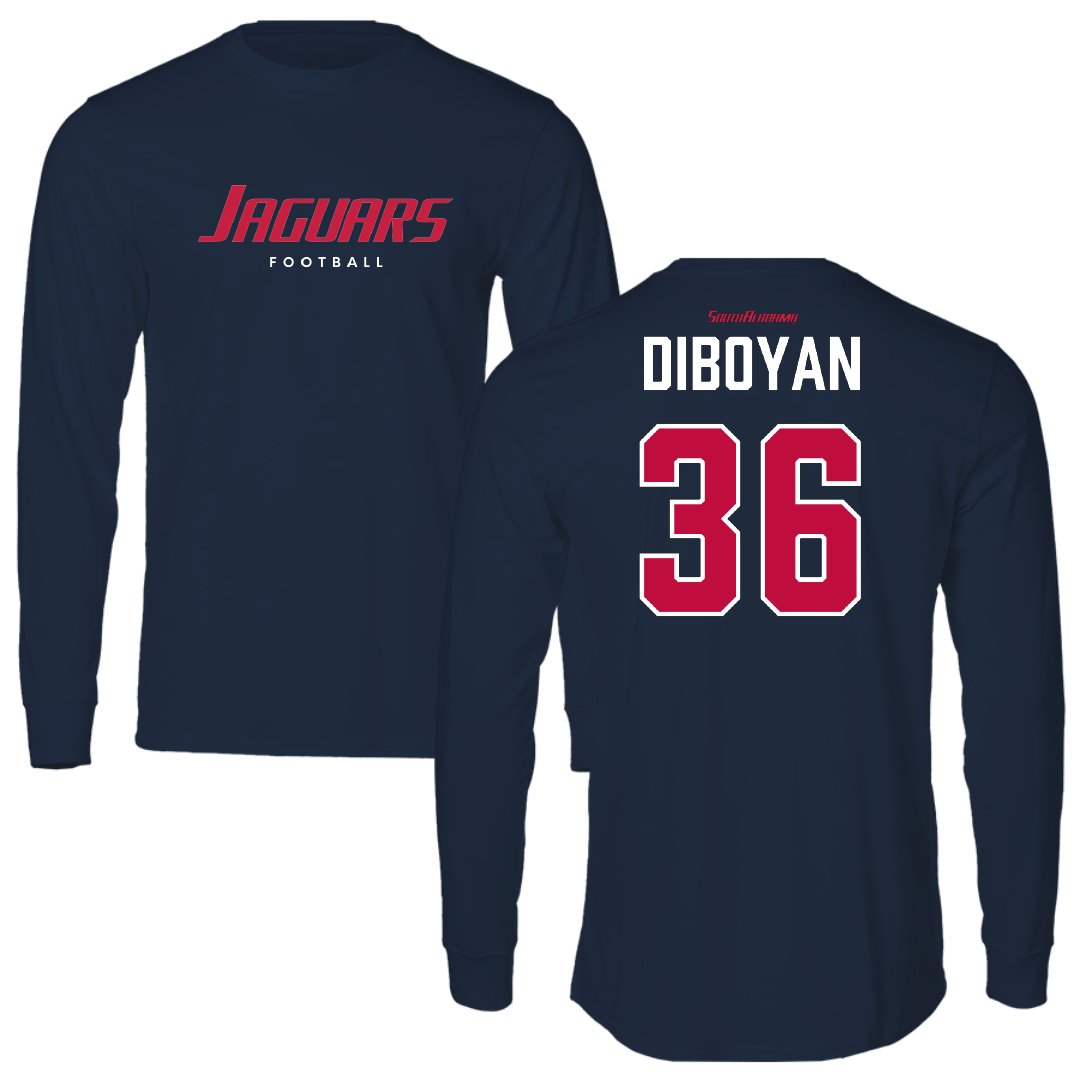 University of South Alabama Football Navy Long Sleeve - #36 Hamilton DiBoyan