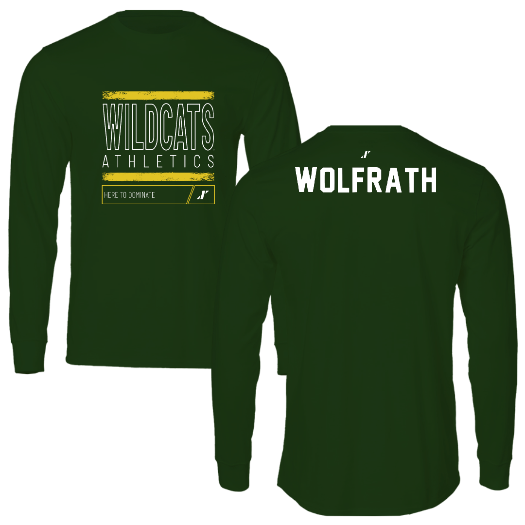 Northern Michigan University TF and XC Forest Green Dominate Long Sleeve - Ellyse Wolfrath