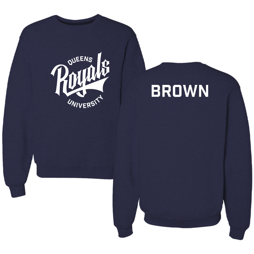 Queens University of Charlotte TF and XC Navy University Crewneck - Jada Brown