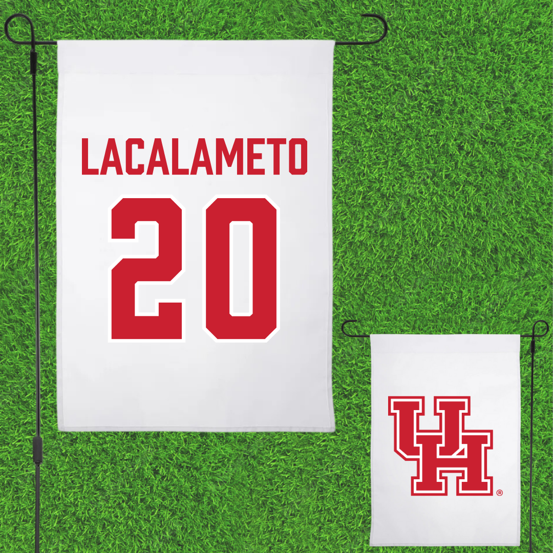 University of Houston Baseball White Garden Flag - #20 Kyle LaCalameto