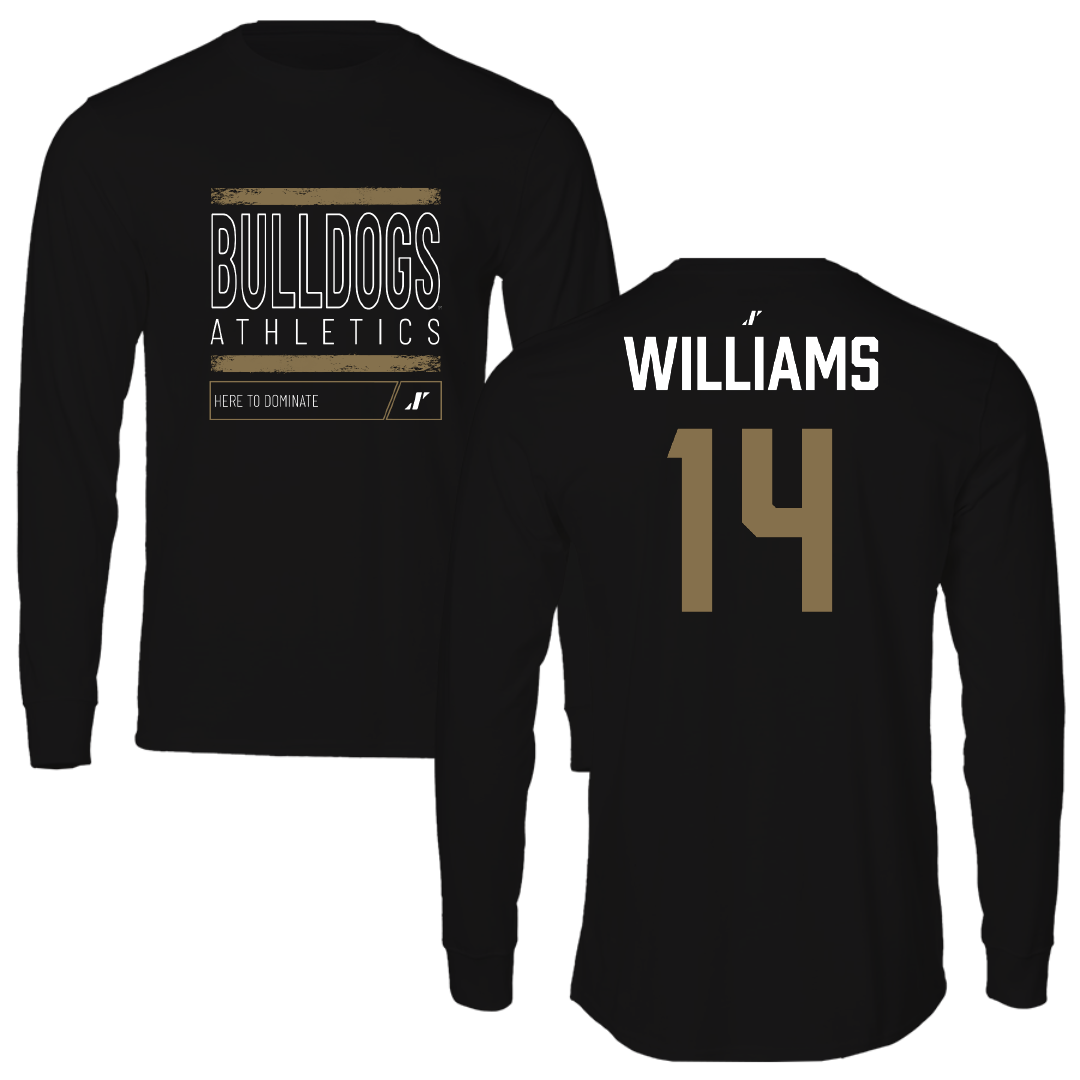 Bryant University Football Black Dominate Long Sleeve - #14 Ryan Williams
