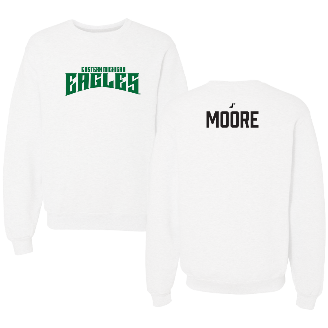 Eastern Michigan University Rowing White Classic Crewneck - Kendall Moore