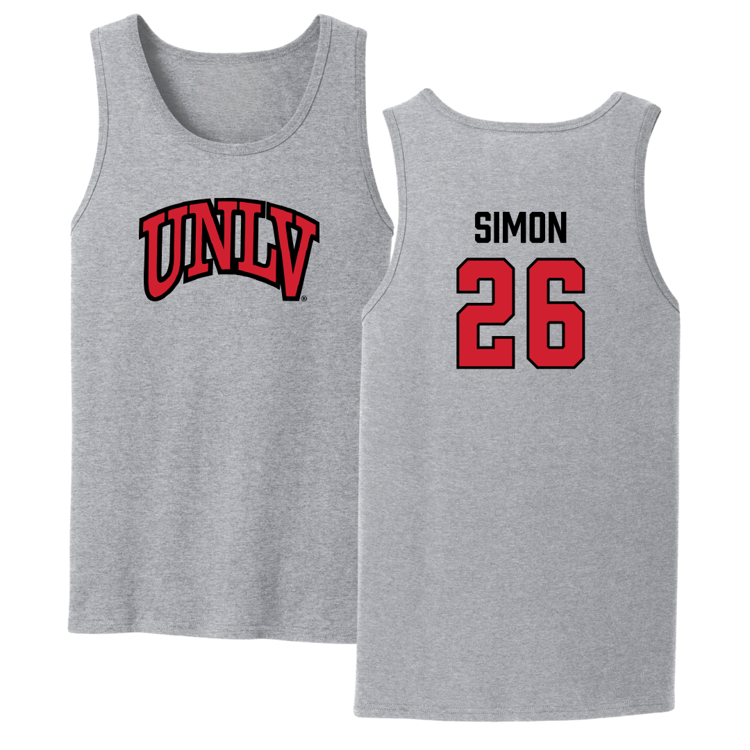 University of Nevada-Las Vegas Baseball Sport Gray Tank Top - #26 Sam Simon