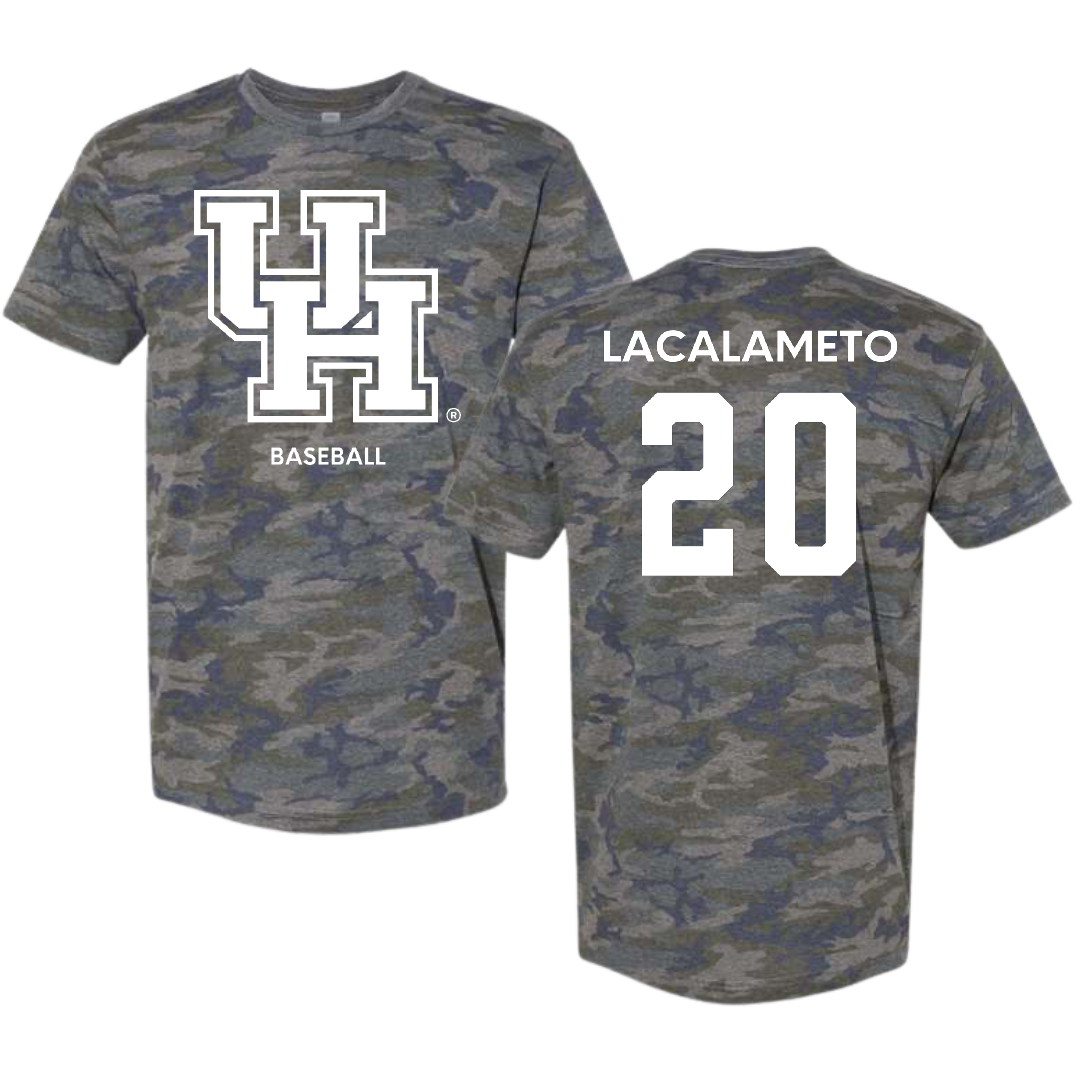 University of Houston Baseball Vintage Camo Tee - #20 Kyle LaCalameto