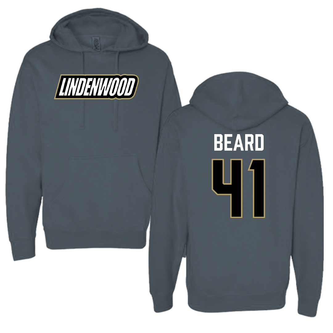 Lindenwood University Football Dark Gray Hoodie - #41 Ethan Beard