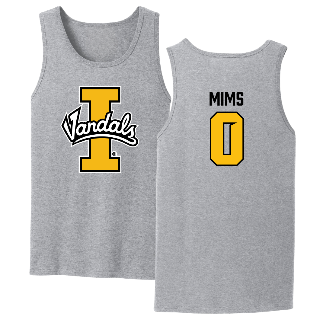 University of Idaho Basketball Sport Gray Tank Top - #0 Julius Mims