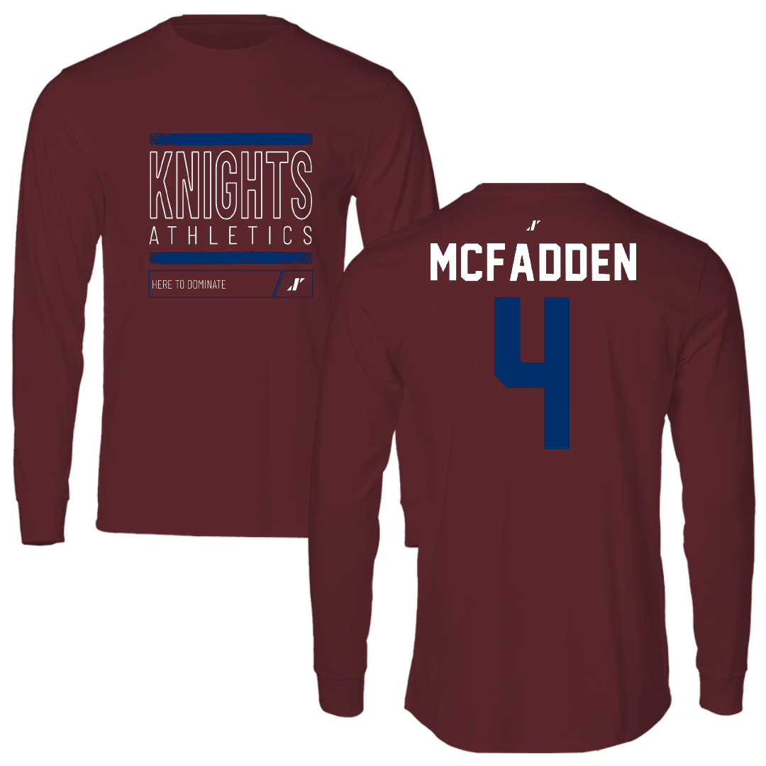 Fairleigh Dickinson University-Metropolitan Campus Volleyball Maroon Dominate Performance Long Sleeve - #4 Dylan McFadden