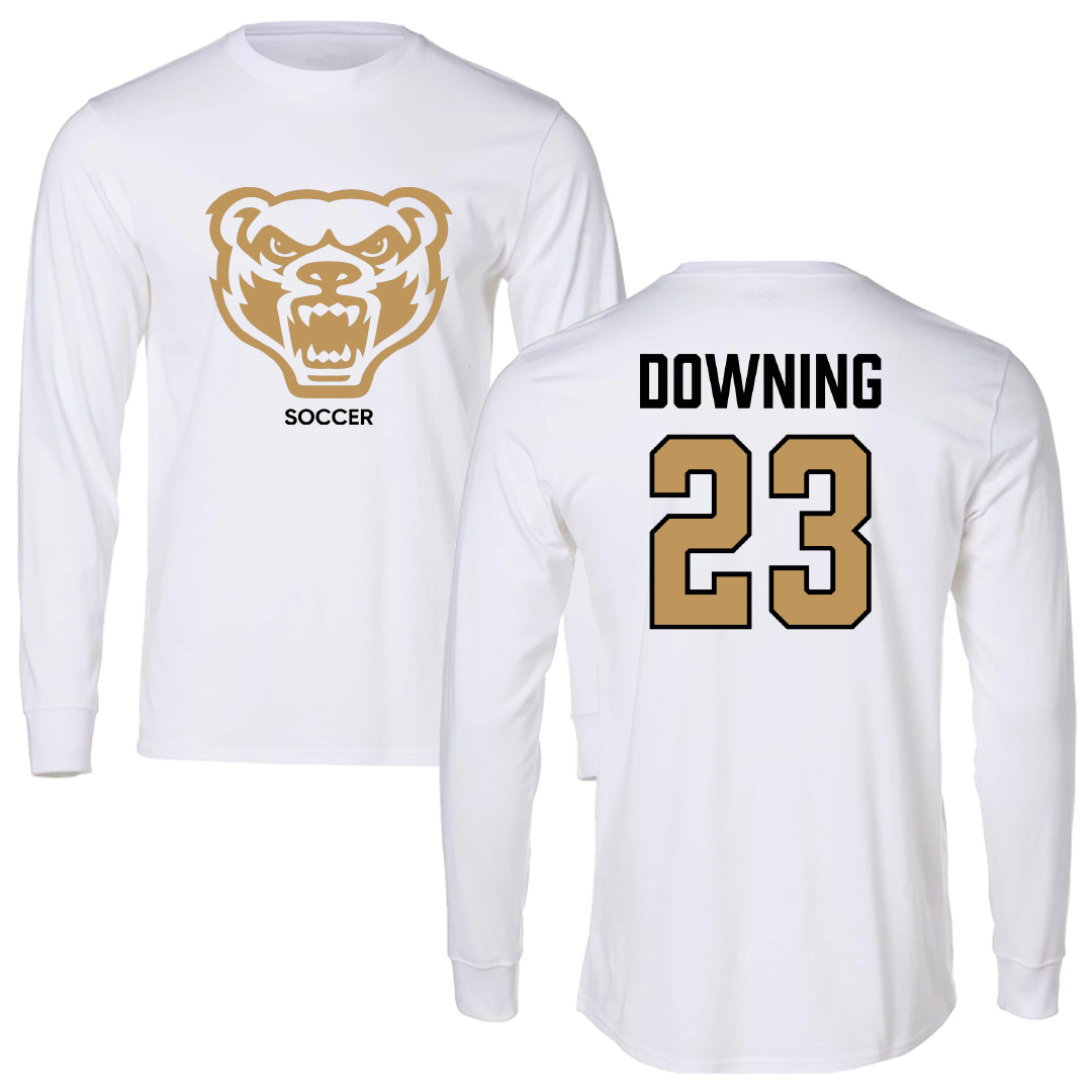 Oakland University Soccer (W) White Long Sleeve - #23 Marina Downing