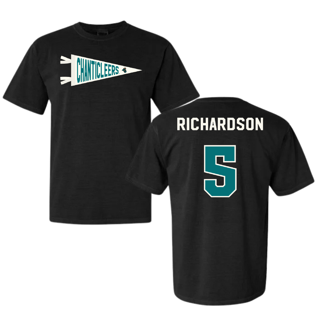 Coastal Carolina University Basketball Black Pennant Comfort Colors Tee - #5 Deaja Richardson