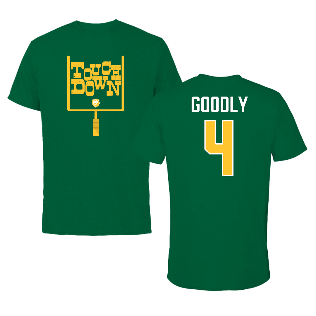 Southeastern Louisiana University Football Green Touchdown Tee - #4 Ian Goodly