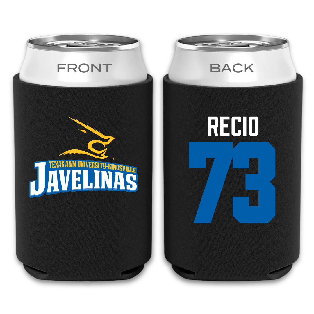 Texas A&M University-Kingsville Football Black Can Cooler - #73 Rafael Recio