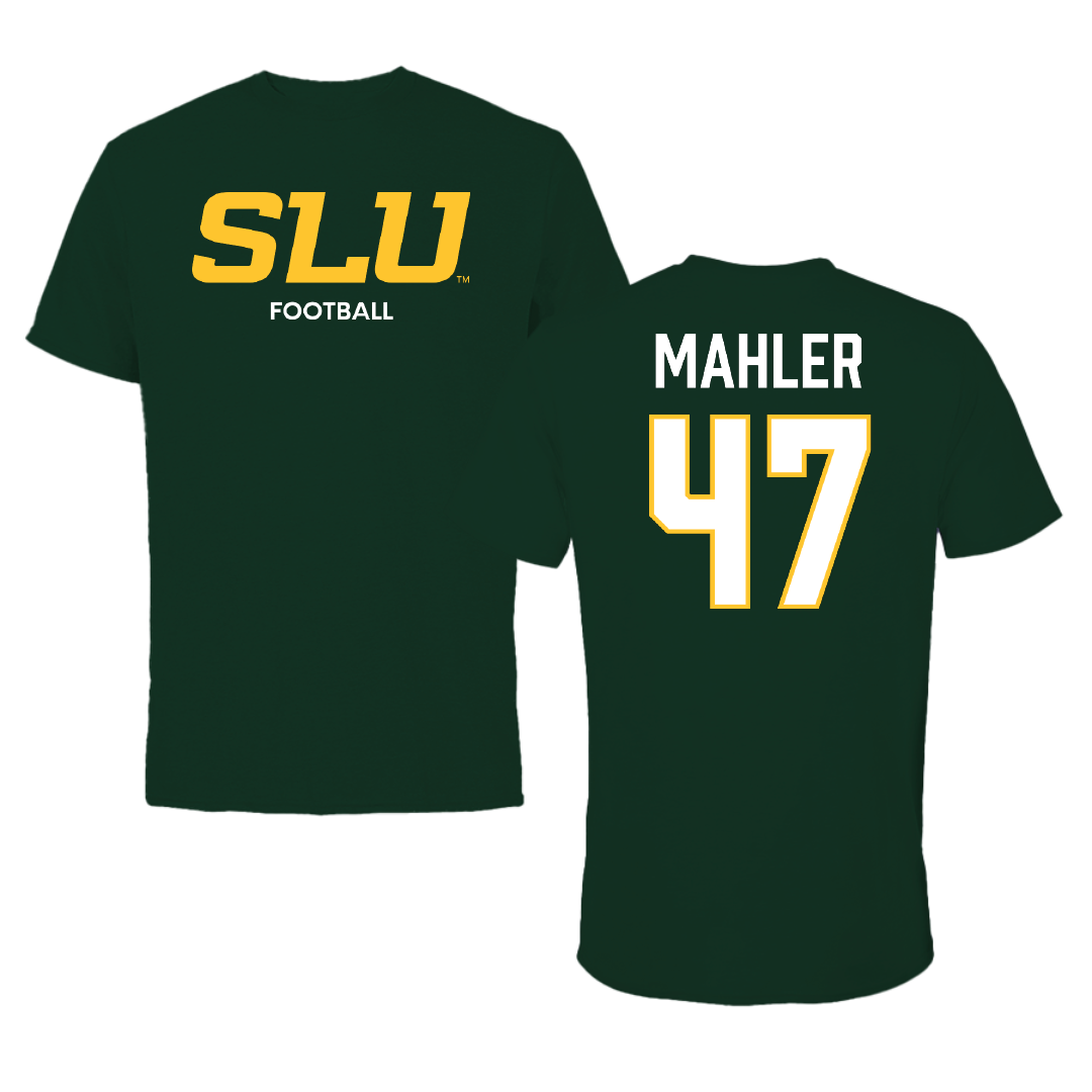 Southeastern Louisiana University Football Forest Green Tee - #47 Alec Mahler
