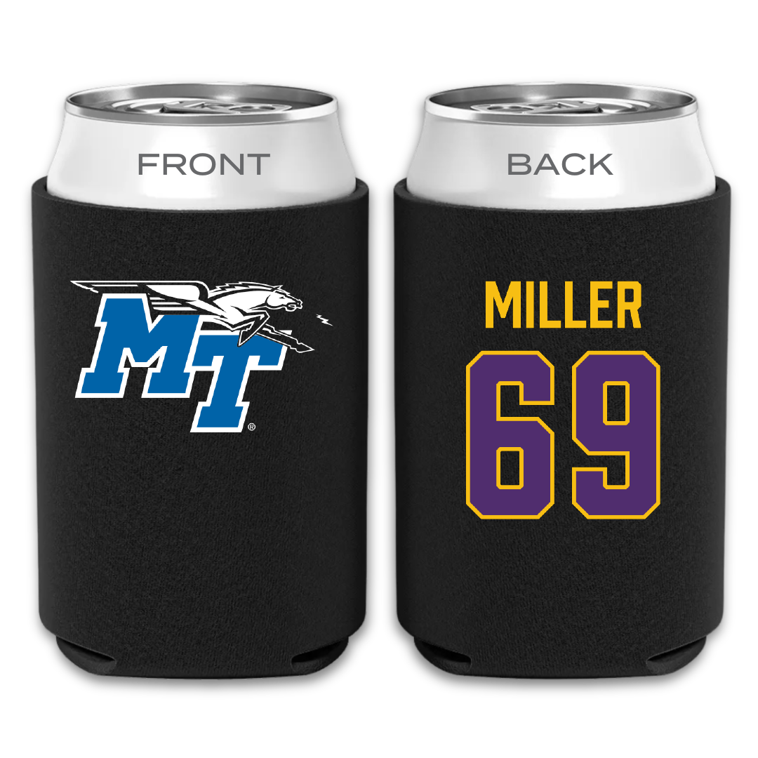 Middle Tennessee State University Football Black Can Cooler - #69 Marcus Miller