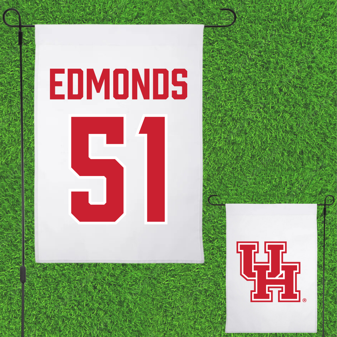 University of Houston Baseball White Garden Flag - #51 Cameron Edmonds