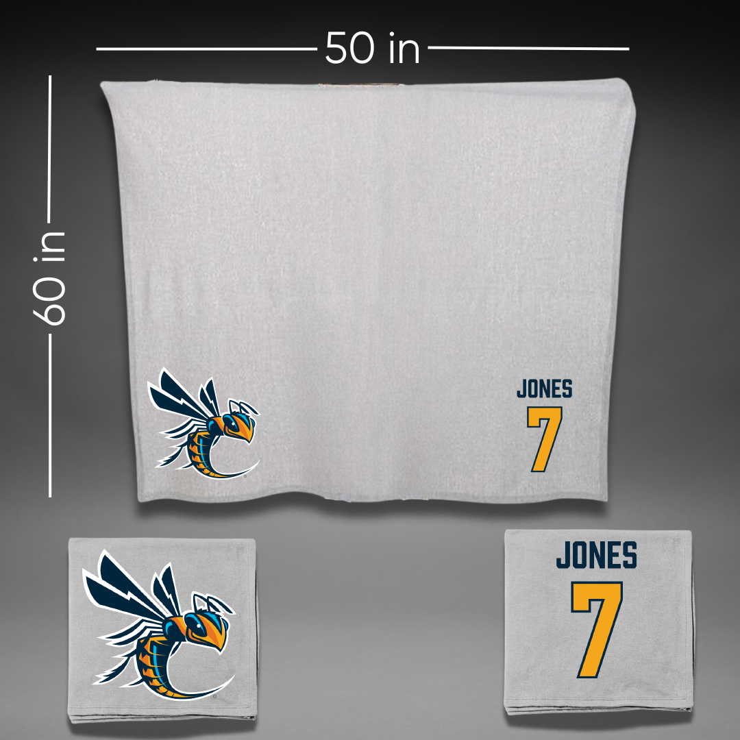 Cedarville University Softball Gray Blanket - #7 Madison Jones