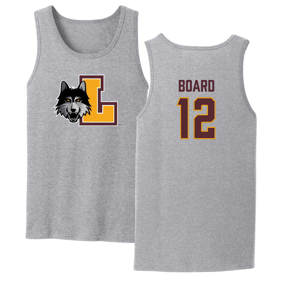 Loyola University-Chicago Volleyball Sport Gray Tank Top - #12 Kaley Board