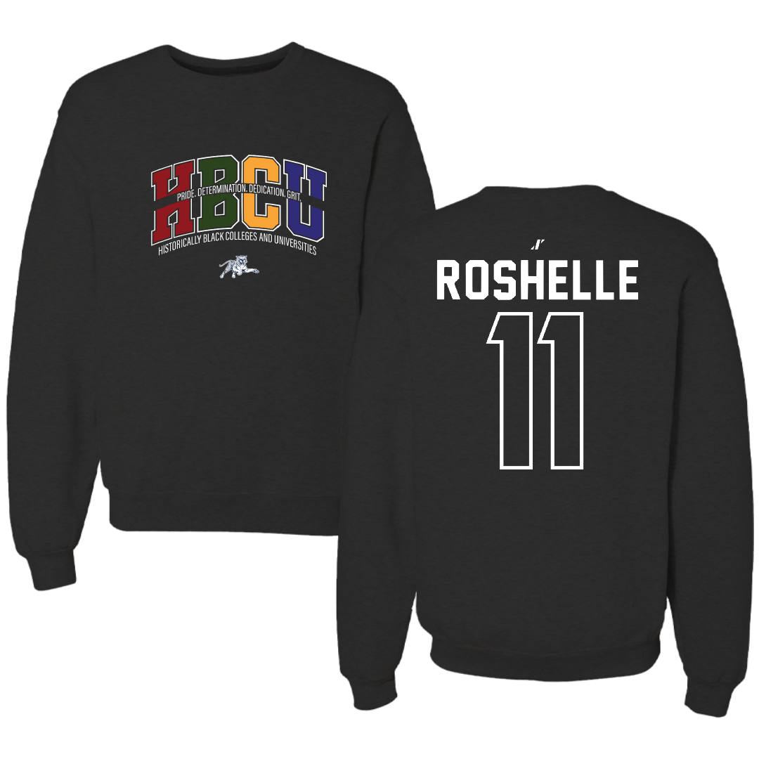 Jackson State University Basketball Black HBCU Crewneck - #11 Madison Roshelle