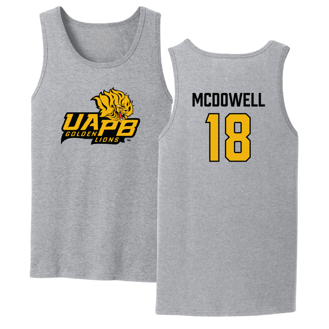 University of Arkansas-Pine Bluff Volleyball Sport Gray Tank Top - #18 Mackenzie McDowell