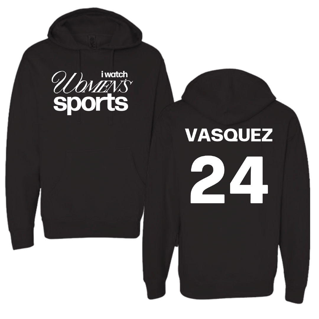 Utah Valley University Softball Black WHM Hoodie - #24 Victoria Vasquez