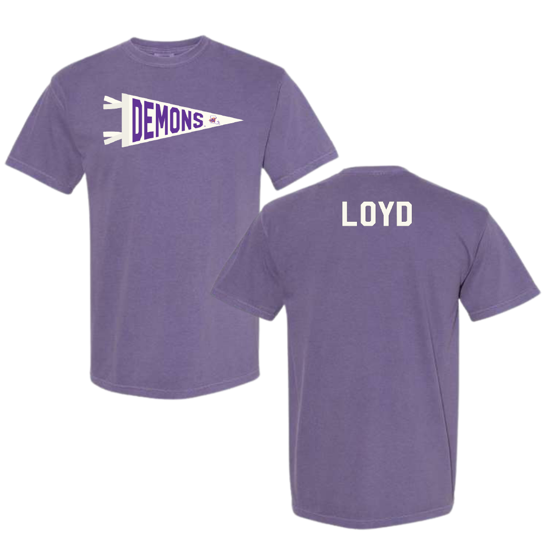 Northwestern State University TF and XC Purple Pennant Comfort Colors Tee - Galen Loyd