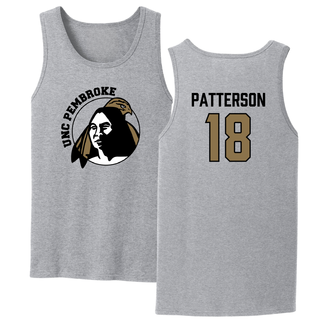 University of North Carolina at Pembroke Volleyball Sport Gray Tank Top - #18 Tyler Patterson
