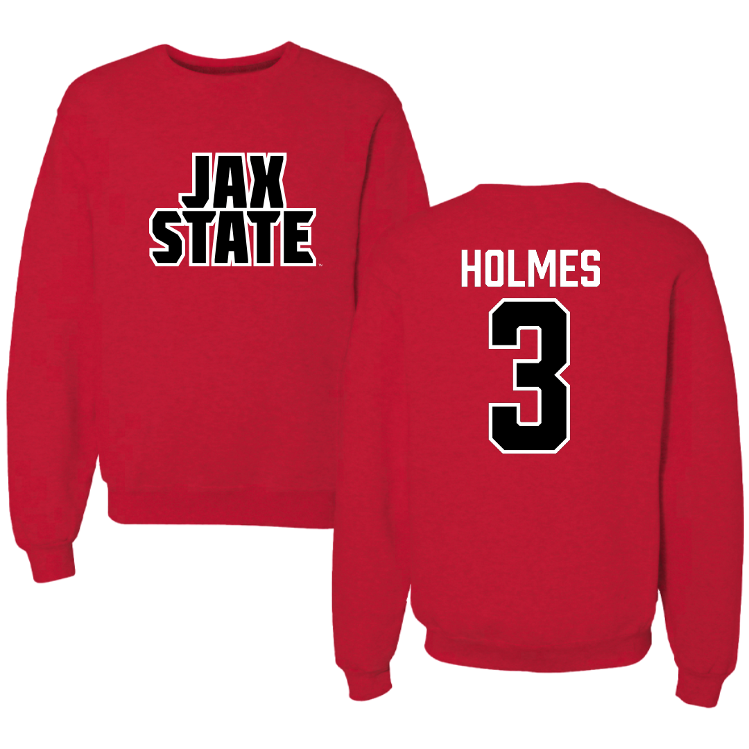 Jacksonville State University Softball Red Crewneck - #3 Jaliyah Holmes