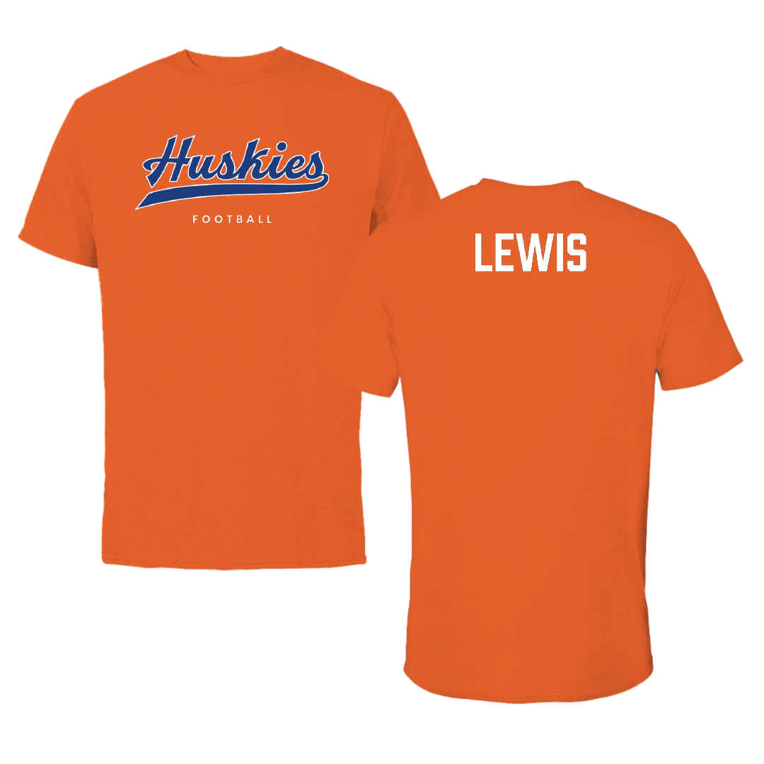 Houston Christian University Football Orange Tee - Darius Lewis