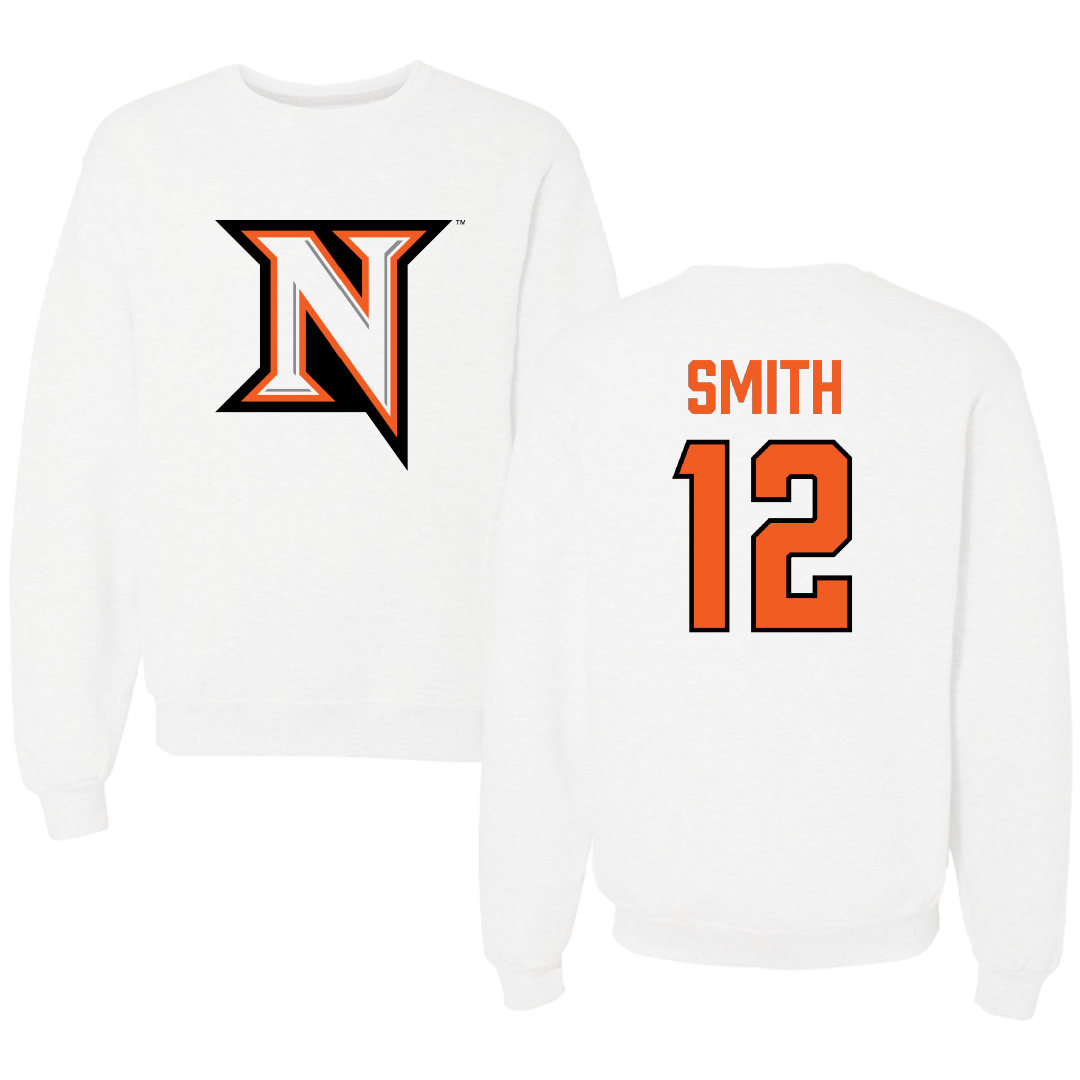 Northampton Community College Volleyball (M) White Crewneck - #12 Luke Smith