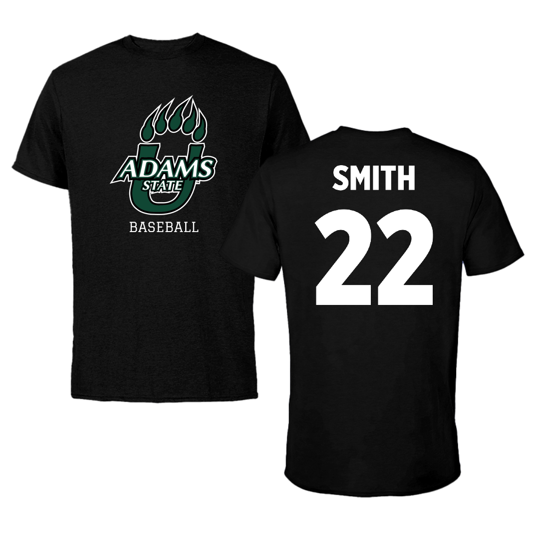 Adams State University Baseball Black State Tee - #22 Tyler Smith
